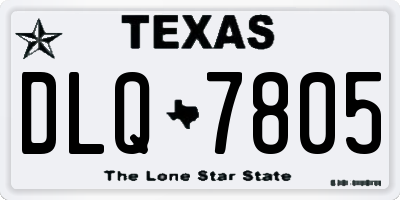 TX license plate DLQ7805