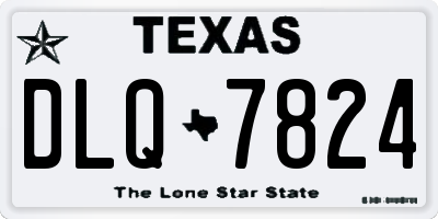 TX license plate DLQ7824