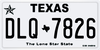 TX license plate DLQ7826