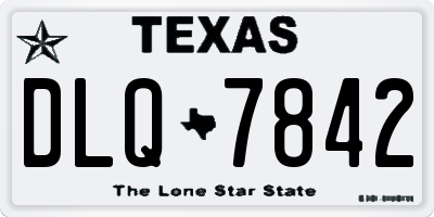 TX license plate DLQ7842
