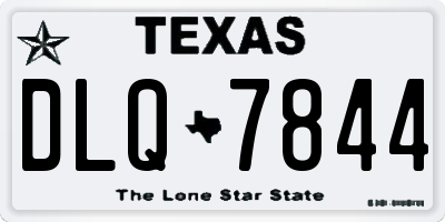 TX license plate DLQ7844
