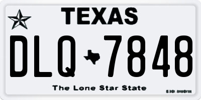 TX license plate DLQ7848
