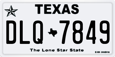 TX license plate DLQ7849