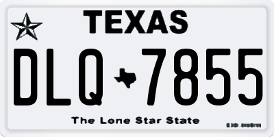 TX license plate DLQ7855