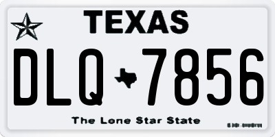 TX license plate DLQ7856