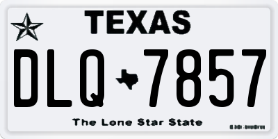 TX license plate DLQ7857