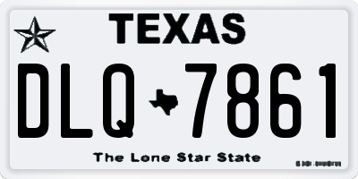 TX license plate DLQ7861