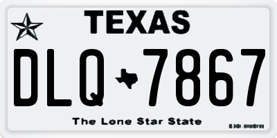 TX license plate DLQ7867