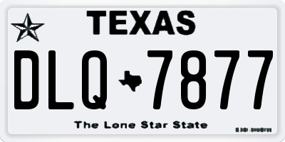 TX license plate DLQ7877