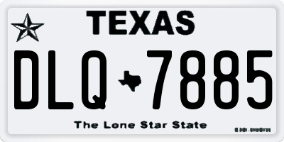 TX license plate DLQ7885
