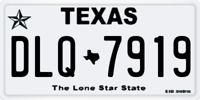TX license plate DLQ7919