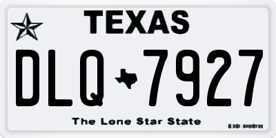 TX license plate DLQ7927