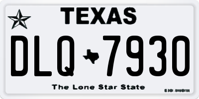 TX license plate DLQ7930