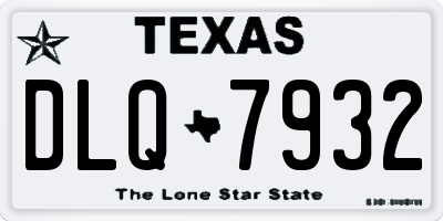 TX license plate DLQ7932