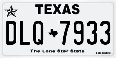TX license plate DLQ7933
