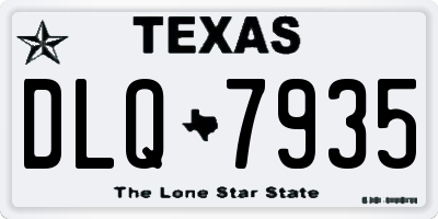 TX license plate DLQ7935