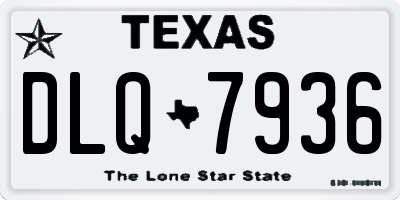 TX license plate DLQ7936