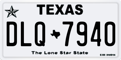 TX license plate DLQ7940