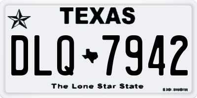 TX license plate DLQ7942