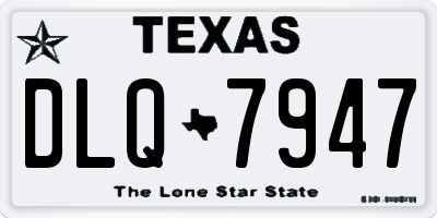 TX license plate DLQ7947