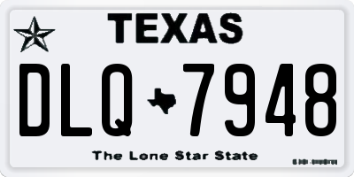 TX license plate DLQ7948