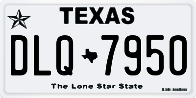 TX license plate DLQ7950