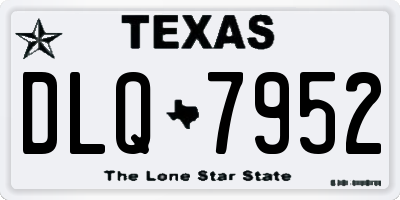 TX license plate DLQ7952