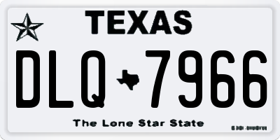 TX license plate DLQ7966