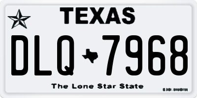 TX license plate DLQ7968
