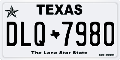 TX license plate DLQ7980