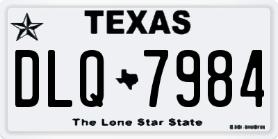 TX license plate DLQ7984