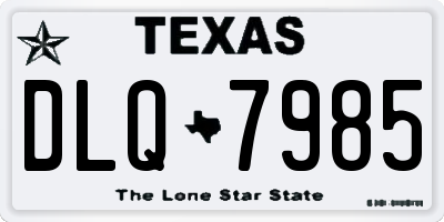 TX license plate DLQ7985