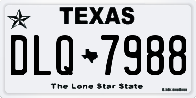 TX license plate DLQ7988