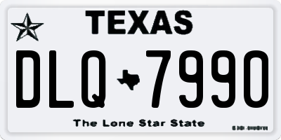TX license plate DLQ7990