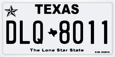 TX license plate DLQ8011