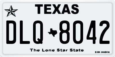 TX license plate DLQ8042