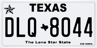 TX license plate DLQ8044
