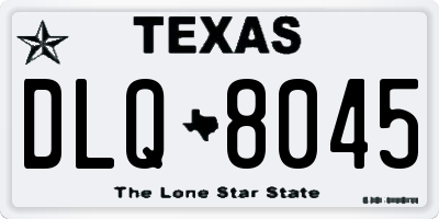 TX license plate DLQ8045
