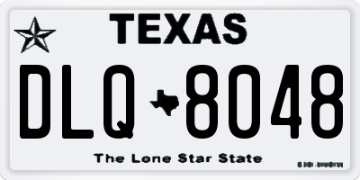 TX license plate DLQ8048