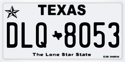 TX license plate DLQ8053