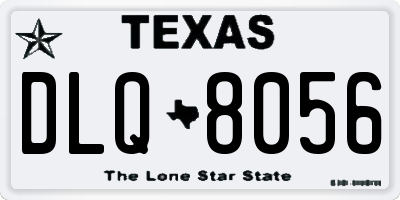 TX license plate DLQ8056