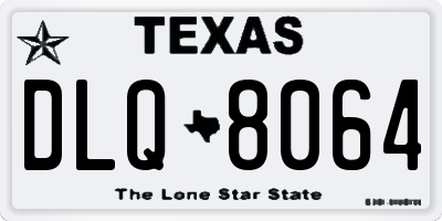 TX license plate DLQ8064