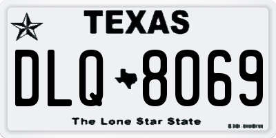 TX license plate DLQ8069