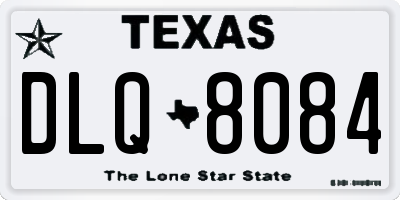 TX license plate DLQ8084