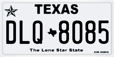 TX license plate DLQ8085