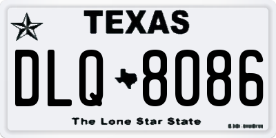 TX license plate DLQ8086