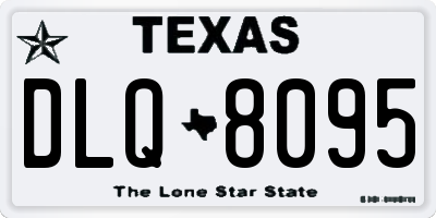 TX license plate DLQ8095