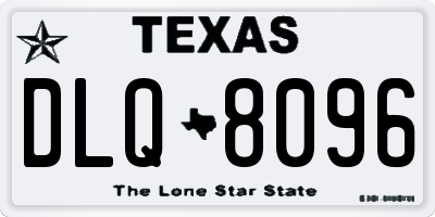 TX license plate DLQ8096