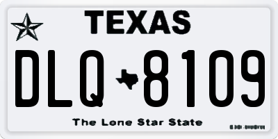 TX license plate DLQ8109