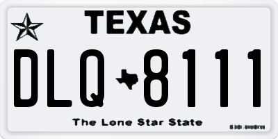 TX license plate DLQ8111